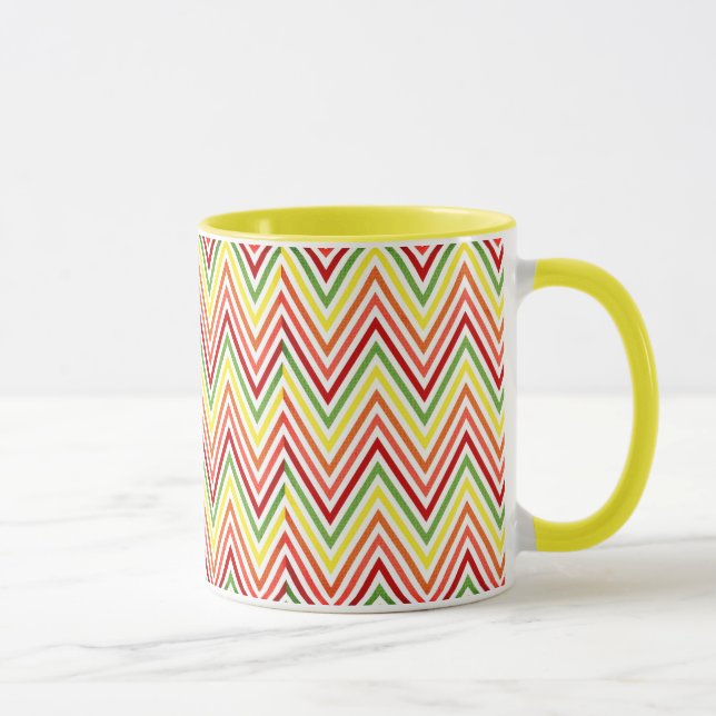 Colourful Zigzag Chevron Pattern Mug (Right)