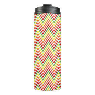 Colourful Zigzag Chevron Pattern Thermal Tumbler