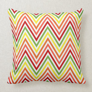 Colourful Zigzag Chevron Pattern Throw Pillow