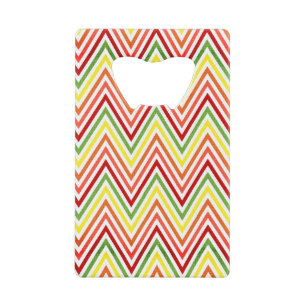 Colourful Zigzag Chevron Pattern Wallet Bottle Opener