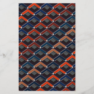 Colourful zigzag Karo-steps Stationery