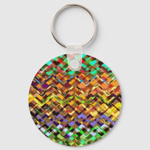 Colourful zigzag keychain