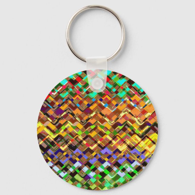 Colourful zigzag keychain (Front)