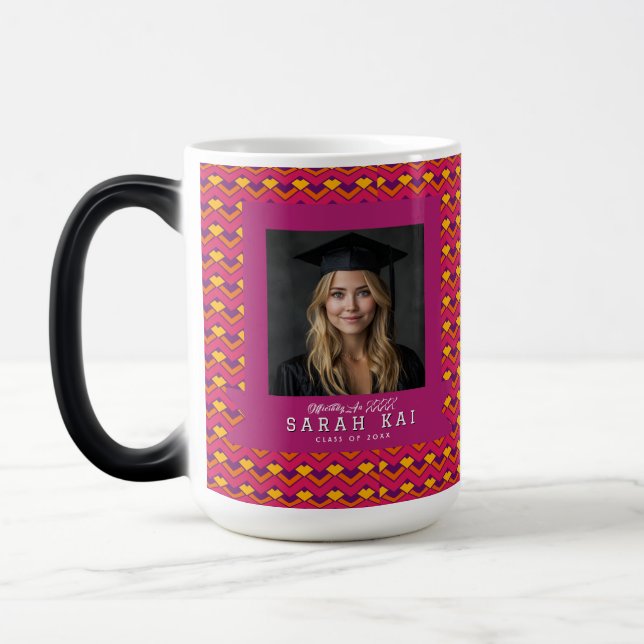 Colourful Zigzag Pattern Certified Doctor Magic Mug (Left)