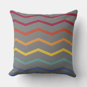 Colourful Zigzag Pattern Throw Pillow