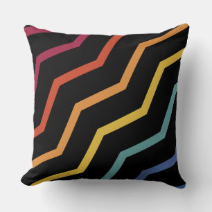 Colourful Zigzag Pattern Throw Pillow