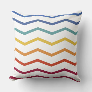 Colourful Zigzag Pattern Throw Pillow