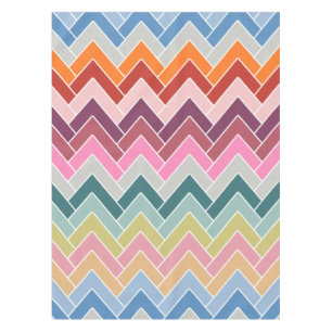 Colourful Zigzag Retro Chevron Tablecloth