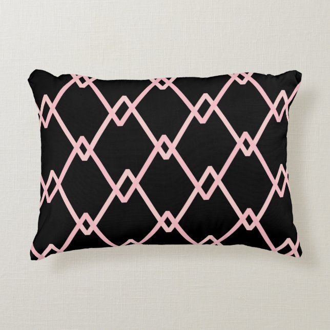 Colourful zigzag striped pattern background. Illus Accent Pillow (Front)