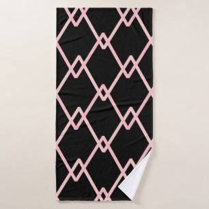 Colourful zigzag striped pattern background. Illus Bath Towel