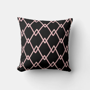 Colourful zigzag striped pattern background. Illus Throw Pillow