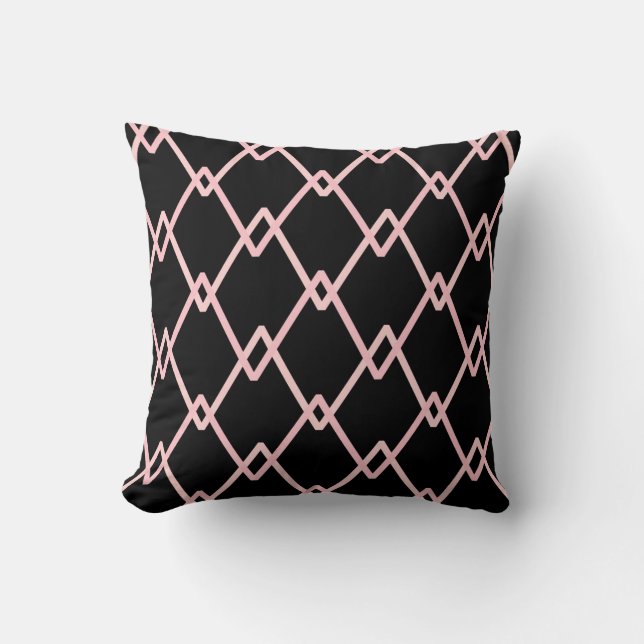 Colourful zigzag striped pattern background. Illus Throw Pillow (Front)