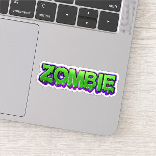 Colourful zombie sticker 