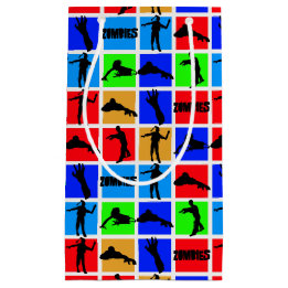 Colourful Zombies Pattern Small Gift Bag