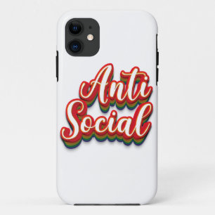 Colourfully Anti Social Anti Social iPhone 11 Case