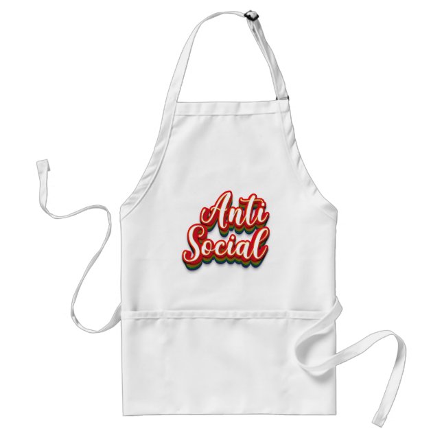 Colourfully Anti Social Standard Apron (Front)