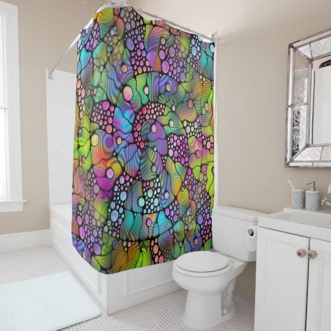 Colourfully Dots Spirals Hand Painting 1 (In Situ)