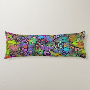 Colourfully Dots Spirals Hand Painting 1 Body Pillow