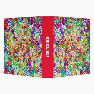 Colourfully Dots Spirals Hand Painting 2 Binder