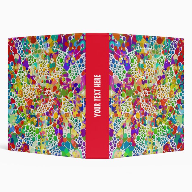Colourfully Dots Spirals Hand Painting 2 Binder (Background)