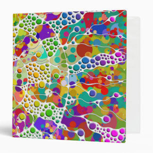 Colourfully Dots Spirals Hand Painting 2 Binder