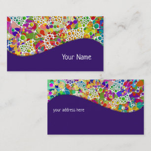 Colourfully Dots Spirals Hand Painting 2 Business Card