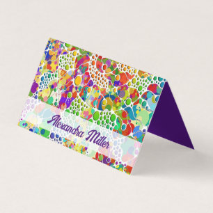 Colourfully Dots Spirals Hand Painting 2 Business Card