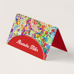 Colourfully Dots Spirals Hand Painting 2 Business Card