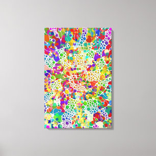 Colourfully Dots Spirals Hand Painting 2 Canvas Print