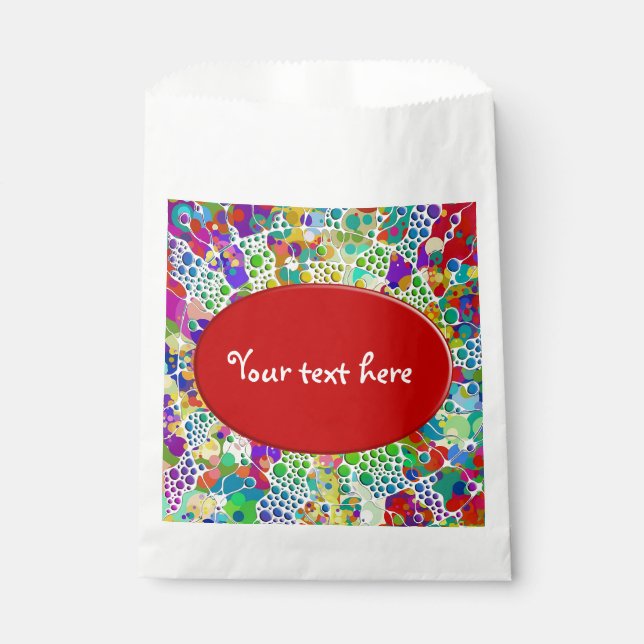 Colourfully Dots Spirals Hand Painting 2 Favour Bag (Front)