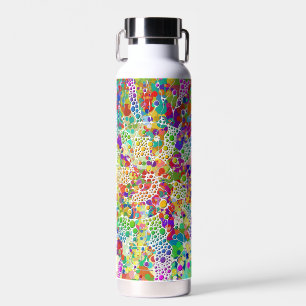 Colourfully Dots Spirals Hand Painting 2 Water Bottle