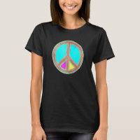 Colourfully Flower Power Peace Sign 1 Fan Fun
