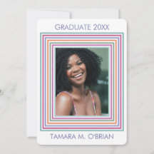 Colourfully Framed Grad Photo Announcement/