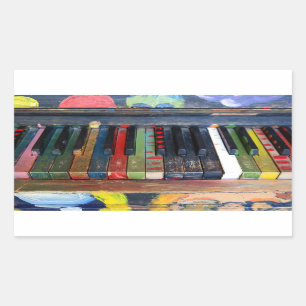 Colourfully Painted Piano Keys Sticker