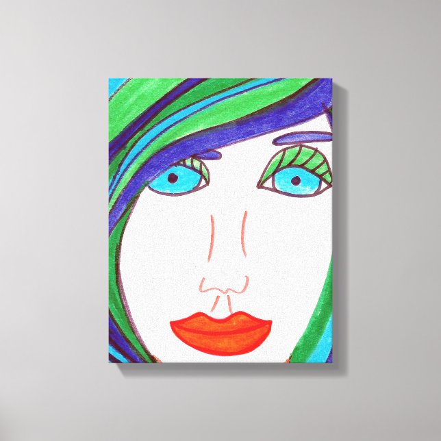 Colourific Hair Canvas Print (Front)