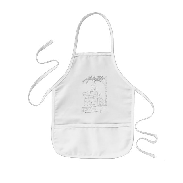 Colouring Activity Wild Animal Monkey Kids Apron (Front)