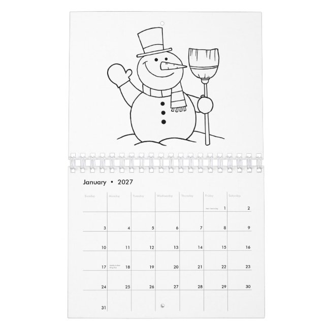 Colouring Book Calendar 2013 (Jan 2027)