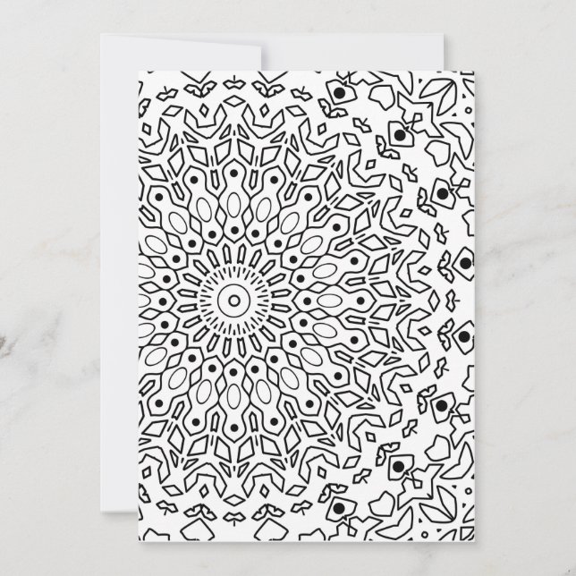 Colouring book, colouring book antistress holiday card (Front)