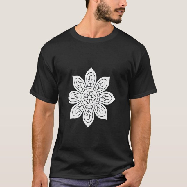 Colouring Book Flower T-Shirt (Front)