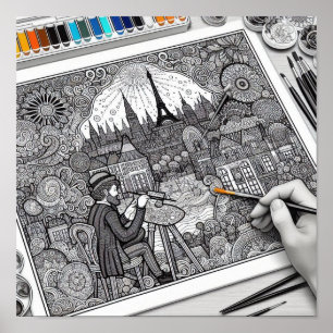 Colouring Book Gifts - Colourist Artist Painter Poster