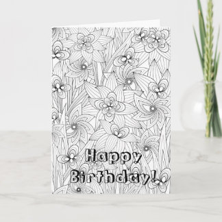 Colouring Book Style Card