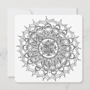 Colouring Card Mandala by Harmony