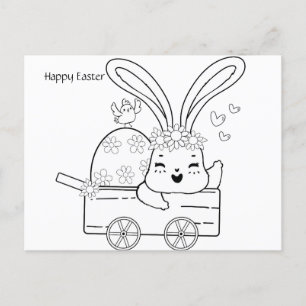 Colouring Easter Card Personalize