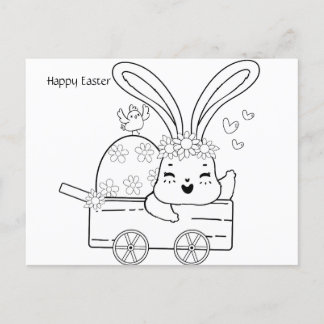 Colouring Easter Card Personalize