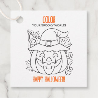 Colouring Halloween Gift Tags