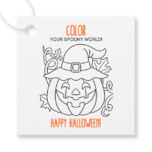 Colouring Halloween Gift Tags