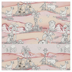 Colouring-in line-drawing Art for Wallpaper Fabric
