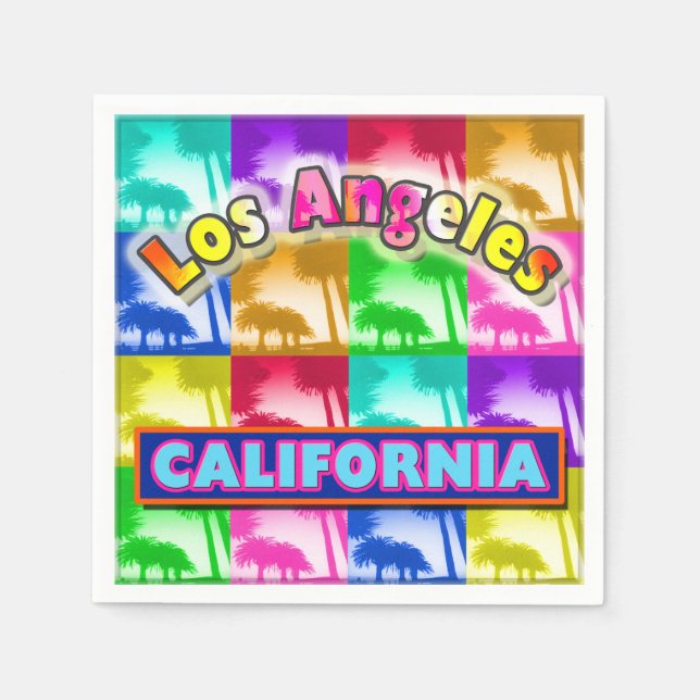 "Colouring Los Angeles 2" Paper Napkins (Front)