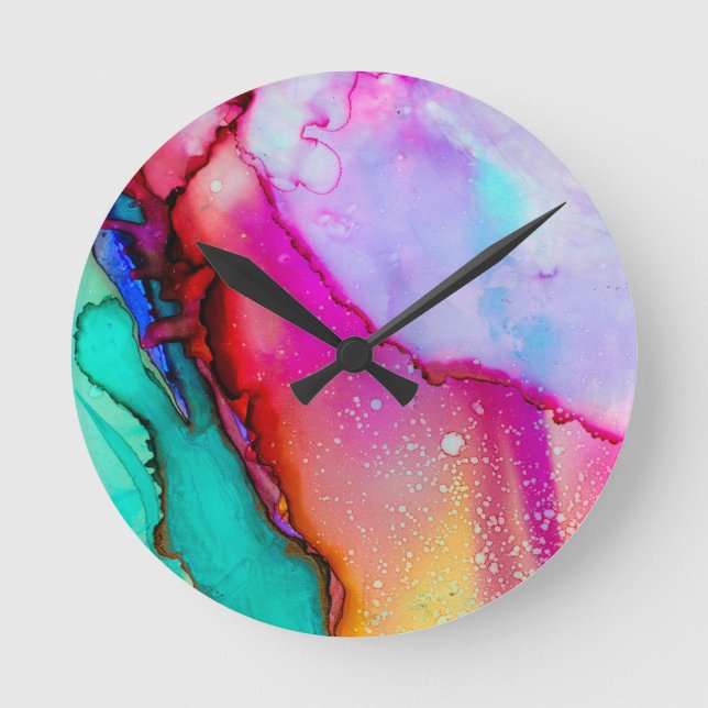 Colouring Mashup Round Clock (Front)