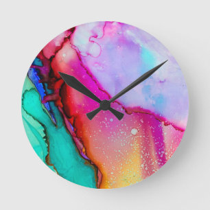 Colouring Mashup Round Clock